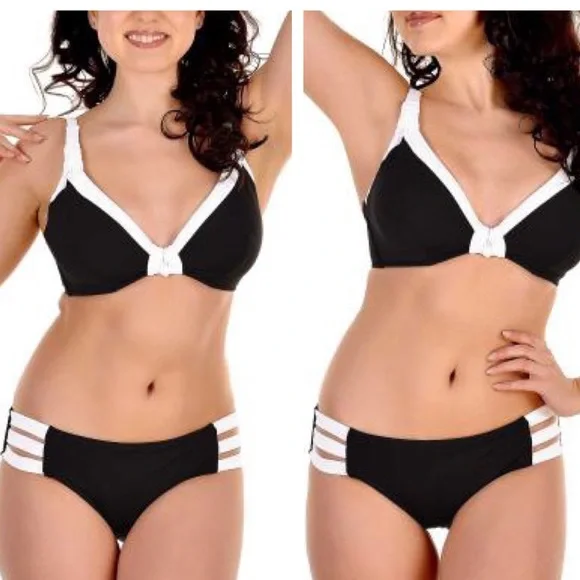 SEAFOLLY Halter F Cup Top / Bikini Bottom Swim Set - Picture 2 of 7